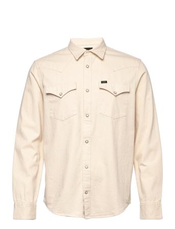 Regular Western Skjorte Uformell Creme Lee Jeans