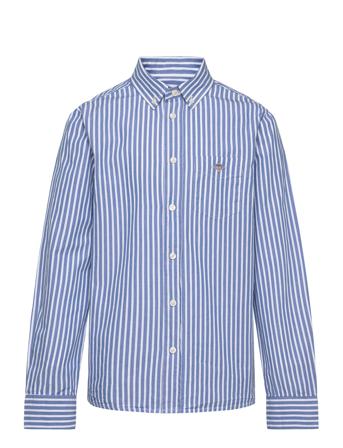Striped Shield B.d Poplin Shirt Blue GANT