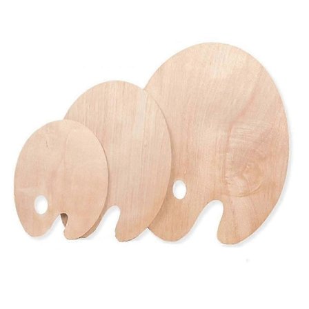 Träpalett Oval Trä Målarpalett Palett Med Tumhål