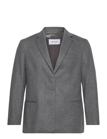 Calvin Klein | Flannel Wool Tailored Blazer | 36