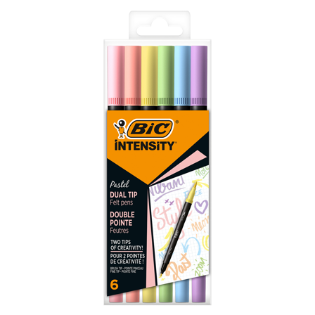 BIC Intensity Dual Tip Pastel 6-set