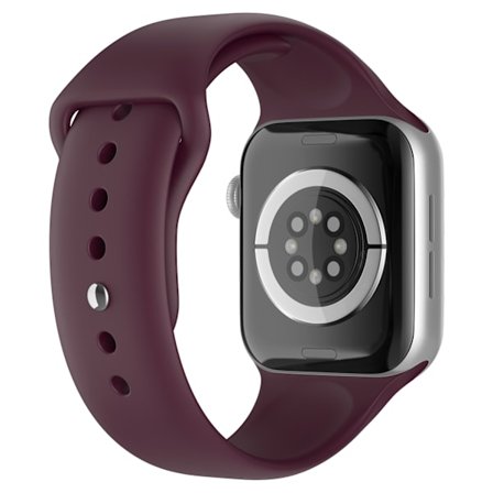 Apple Watch 38/40/41/42 mm Silikon Armband (S/M) Vinröd