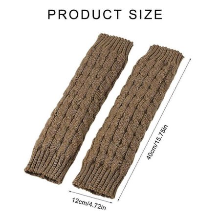 Strikket benvarmer hvid til forskellige lejligheder 2000'er mode sokketilbehør lange sokker med plysfor