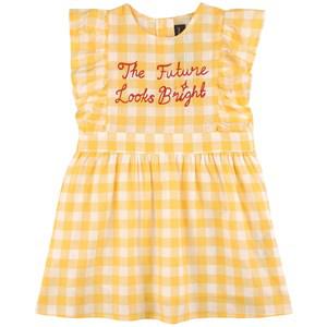 Mini Rodini Yellow Gingham Check Woven Dress 128/134 cm - Dresses - 128/134 cm - Yellow - Mädchen
