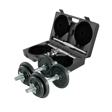 Gymstick Adjustable dumbbell set, 2x10 kg