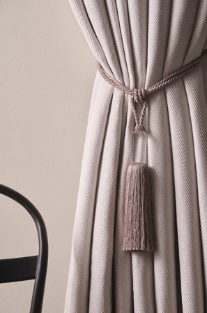 Jotex - Duskbånd 2-pk Lys brun - BIBI - Kjøp Gardinholdere hos Jotex