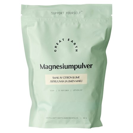 Great Earth Magnesiumpulver 200 g - Bodyman.dk