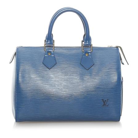 Louis Vuitton Vintage Pre-owned Epi Speedy 25 Tas , Blauw , Dames , Maat: ONE Size Vintage Tassen