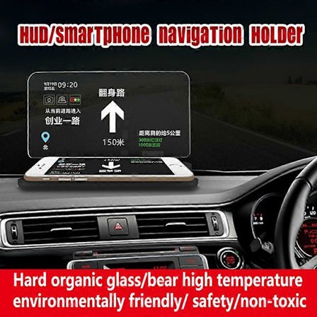 Auton Head-Up Display GPS HUD -navigointiin, 6,5 tuuman teräväpiirtoheijastin heijastavalla kalvolasilla