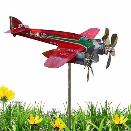 Sm 79 Sparviero Lentokone Tuuliviiri - Metallinen Tuuliviiri Tuulimylly Koriste Pihaan Puutarhaan Terassille, Lahjoja Lentämisen Ystäville