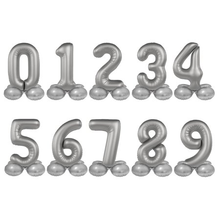 Liten Stående Tallballong Månesølv Matt