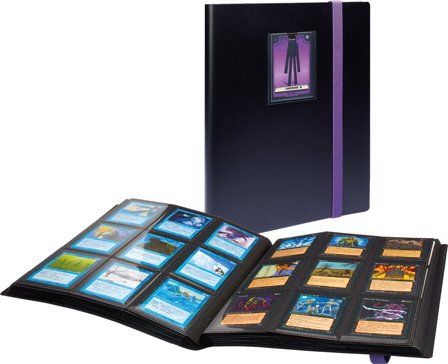 Samlekortmappe Slim - Fantasy - Sort/Lilla