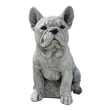 【PP】Staty Trädgårdsdekoration Hund Resin Dekoration Tax & Fransk Bulldog Skulptur Heminredning 1