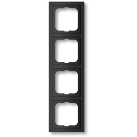 ABB 1724-885K Ramme matt svart 4 rom, Strømbrytere & vegguttak