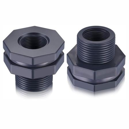 2 stk PVC skotfittings Silikone tætningspakning regntønde
