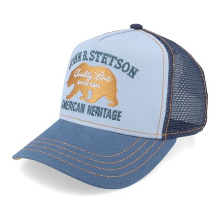 Stetson - Kids Bear Light Blue/Blue Trucker Trucker Blue Cap - @ Hatstore