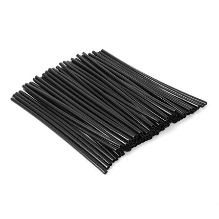 72 stk. Universal Motocross Fælgbeskytter Off Road Motorcykel Skin Wrap Kit Sort