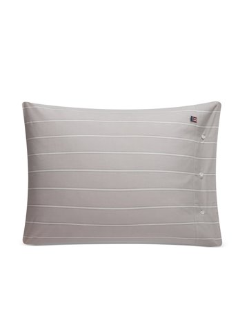 Lexington Grå-/hvitstripet putevar, lyocell/bomull