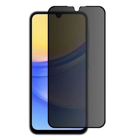 SKALO Samsung A15 5G Privacy Hærdet Glas Skærmbeskyttelse - Sort