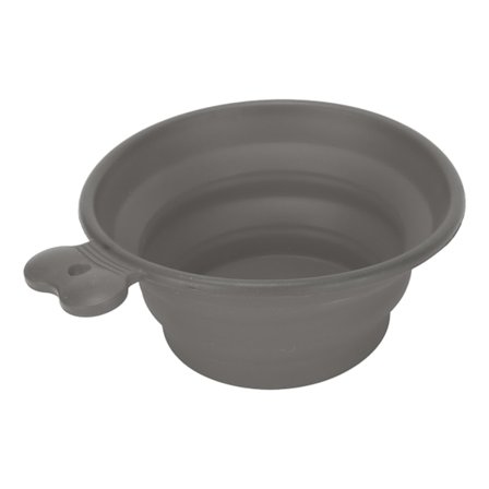 Sammenklappelige hundeskåle Bærbar silikonefodringsskål til kæledyrsfodring til udendørs rejser Grå