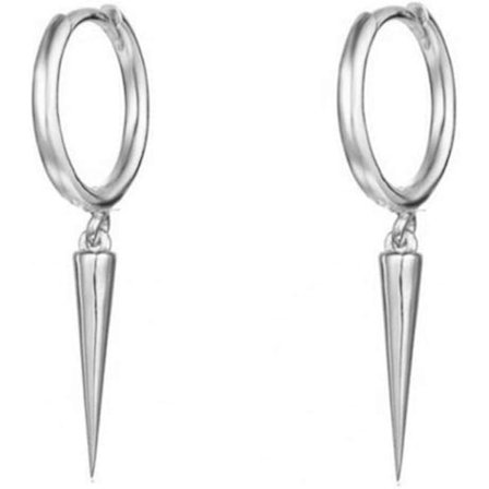 Minimalistiske Spike Dingle Drop Hoop Øredobber for Kvinner Jenter M, ZQKLA