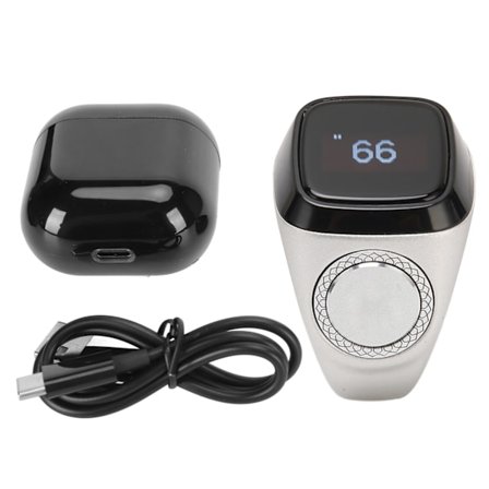 Smart BT Ring Tæller 0,49in Skærm Bærbar 5 Bønnetid Vibrationsalarm Elektronisk Tæller 20mm / 0,79in