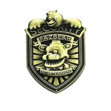 FNAF Five Nights at Freddy's Turvamerkki Pin Hopea Lahjat Uusi