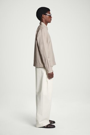 COS Homme Chemise Zippée En Sergé in Beige