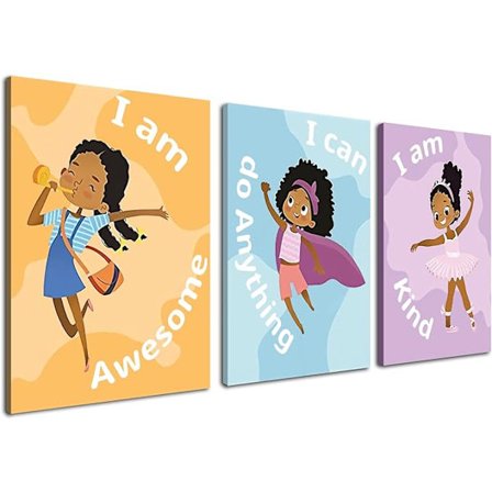 Svart tjej canvas tavlor