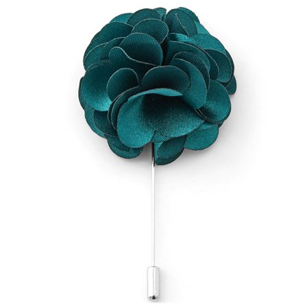 Luksusowa szpilka do marynarki - ciemnozielony kwiat dla mężczyzn - Przypinki kwiatowe do klapy