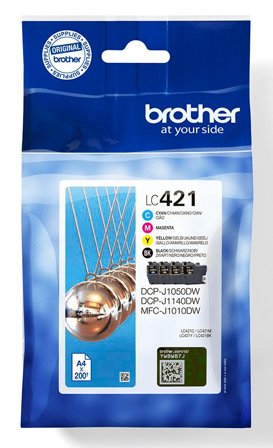 Brother LC421 - 4-pack - svart, gul, cyan, magenta - original - blekkpatron