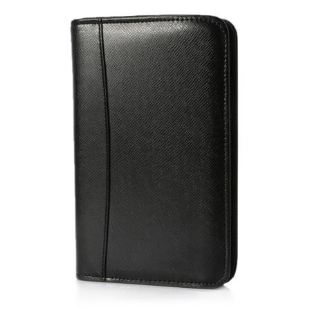 PU-skinndeksel A6 Notebook med glidelås Løsbladet Business Notepad med kalkulator