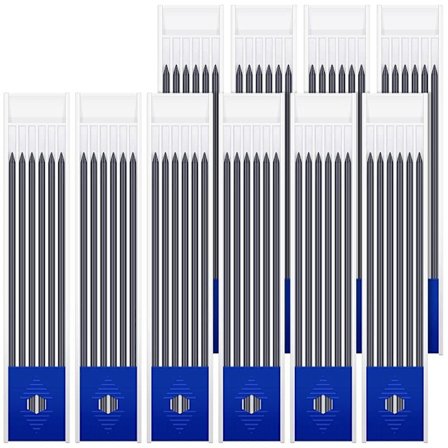 60 stk. 2,8 mm stærke tømrerblyantsrefill til træbearbejdning mekanisk blyant til skrivning, tegning, tegning (sort)