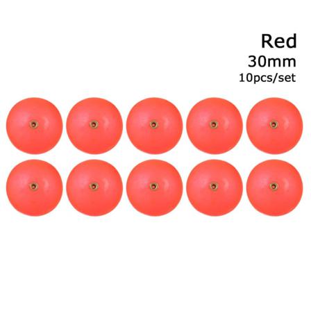 10st Skumflöten Ball Fishing Floats Pärlor Röd 30mm