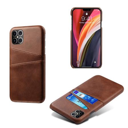 Läderskal Med Kortfack Iphone 12 Pro Max Brun