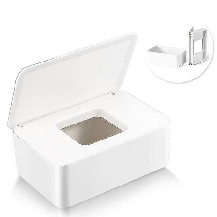 Våtservietter Boks, Baby Wipes Boks, Oppbevaringsboks for Papirlommetørklær, Toalettpapirboks (FMY)
