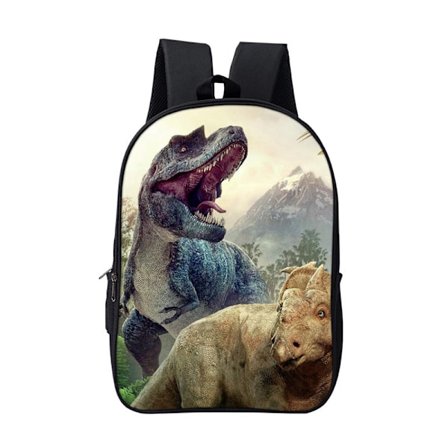 Dinosaur dubbel ryggsäckstryck ryggsäck 16 tum stil 16