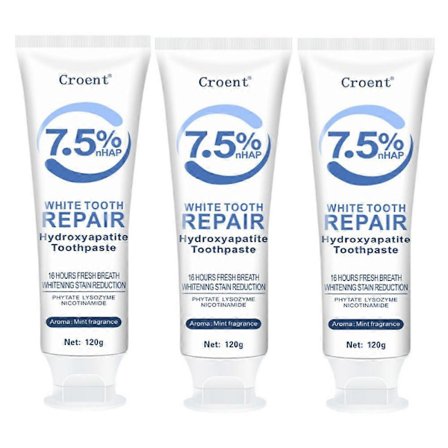 1-3x Hydroxyapatit Tandpasta for Avanceret Emaljebeskyttelse, Opfrisker Åndedrætten, Fluoridfri Tandpasta til Sensitive Tænder