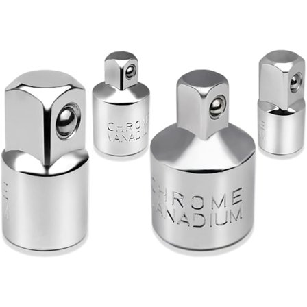 4-pack Ratschadapteruppsättning Socket Adapter Ratsch 1/2" till 3/8", 3/8" till 1/2", 1/4" till 3/8", 3/8"
