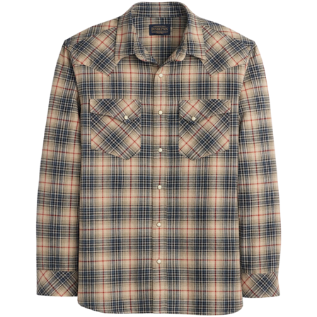 Pendleton M's Wyatt Shirt Natural Multi Plaid