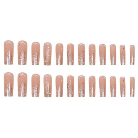 Falske negler Lang fransk ballerina