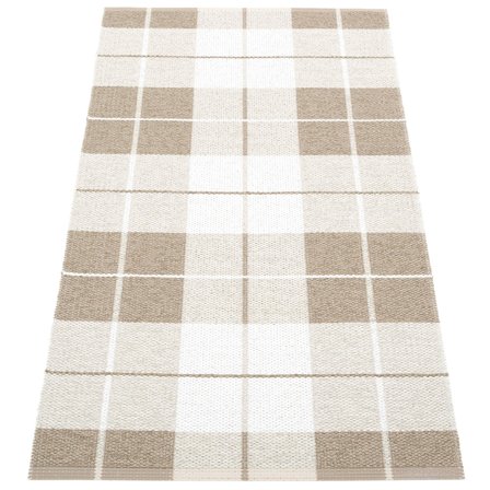 Pappelina Gulvteppe Ed, dark linen/fossil/white, 70 x 140 cm