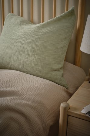 Jotex - Putetrekk i Musselin Salviegrønn - AMILIA - Kjøp Putevar hos Jotex