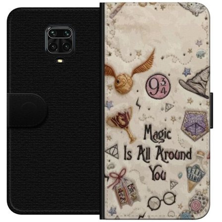 Kompatibelt Lommeboketui til Xiaomi Xiaomi Redmi Note 9 Pro Broderad magisk illustrasjon med symboler, sitater og fantasiverden inspirert av eventyr s