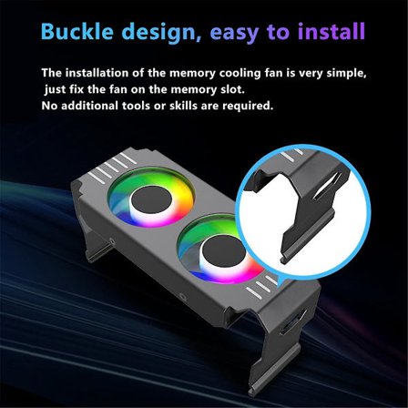 D50 Argb Sync Køleplade Køler 4pin Hukommelsesmodul Køling Dobbelte Blæsere Argb Lys Hukommelseskøler