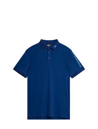 Tour Tech Reg Fit Polo Knitwear Short Sleeve Knitted Polos Blå J. Lindeberg*Betinget Tilbud