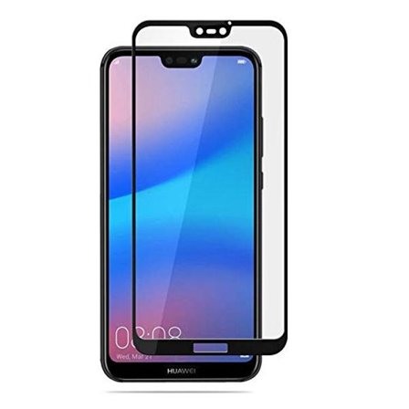 2ST Skärmskydd med svart ram till Huawei P20 Lite