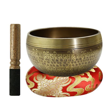 Sjungande Skål Set - 10CM Healing och Mindfulness Unik Ljudskål