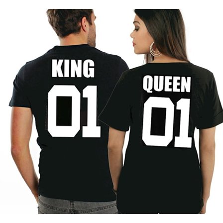 King t-shirt eller Queen t-shirt 01 tryck