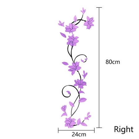 Wall Sticker Dør Sticker LILLA HØJRE HØJRE